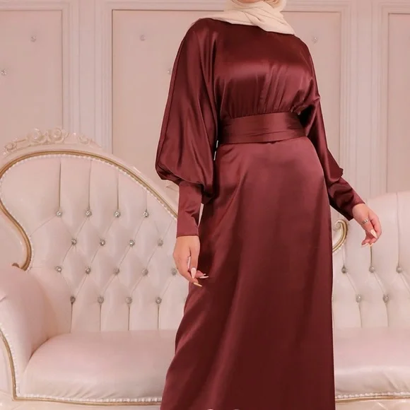 pink satin dress modest Modest A Line Strapless Silk Satin Long Pink Prom Dress Evening Gown fg6358